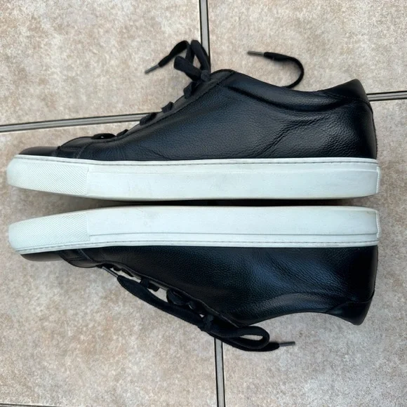 Adam Derrick To Boot New York Black Leather Sneakers in Nappa Black